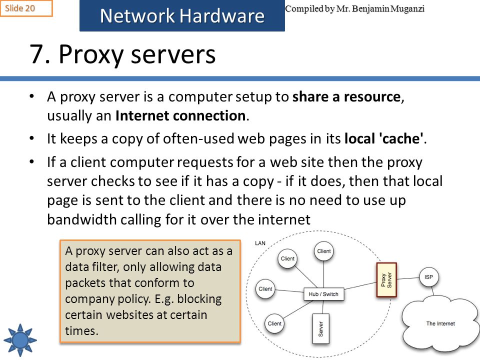 7. Proxy servers Network Hardware