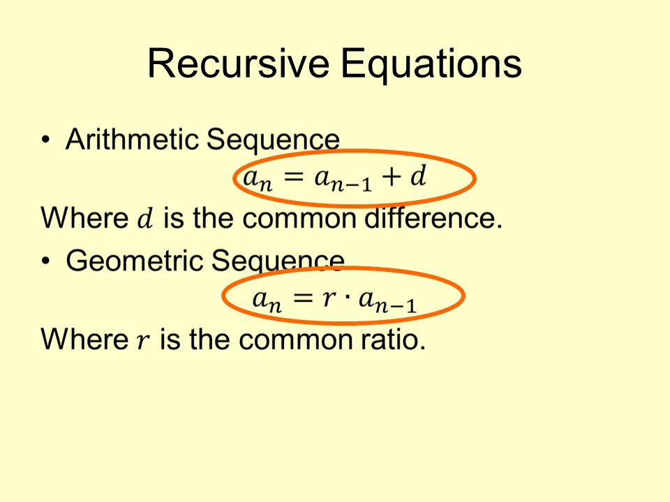 Recursive Equations