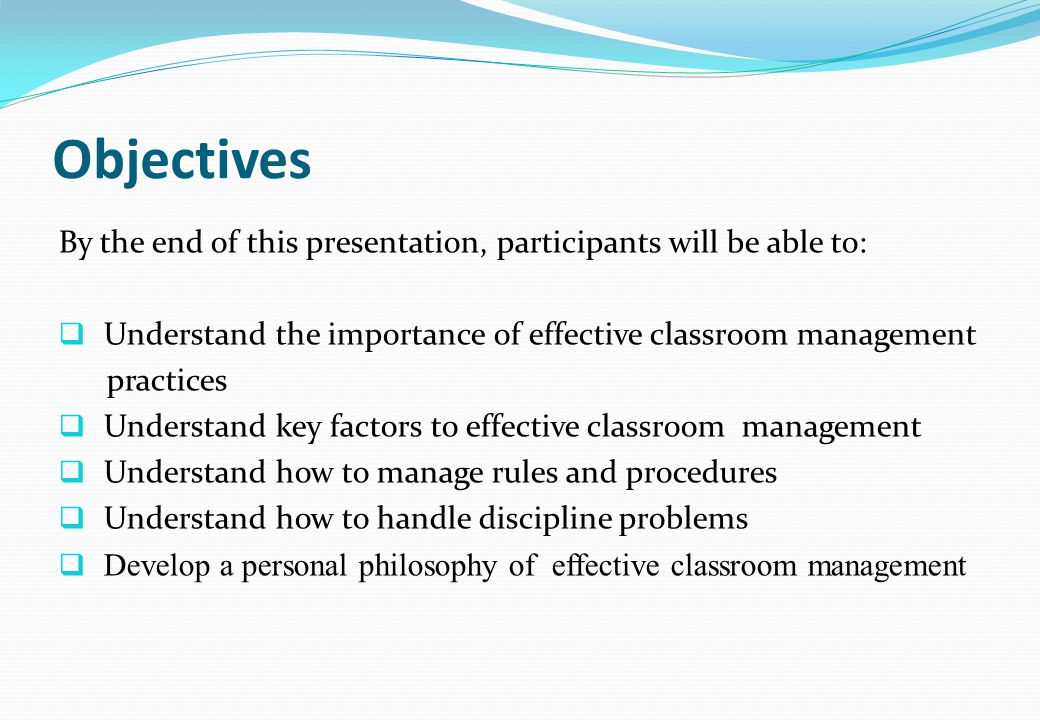 importance of classroom management