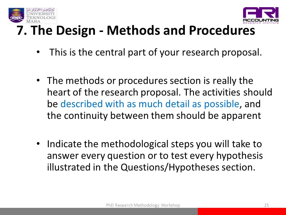 methodology in a research proposal