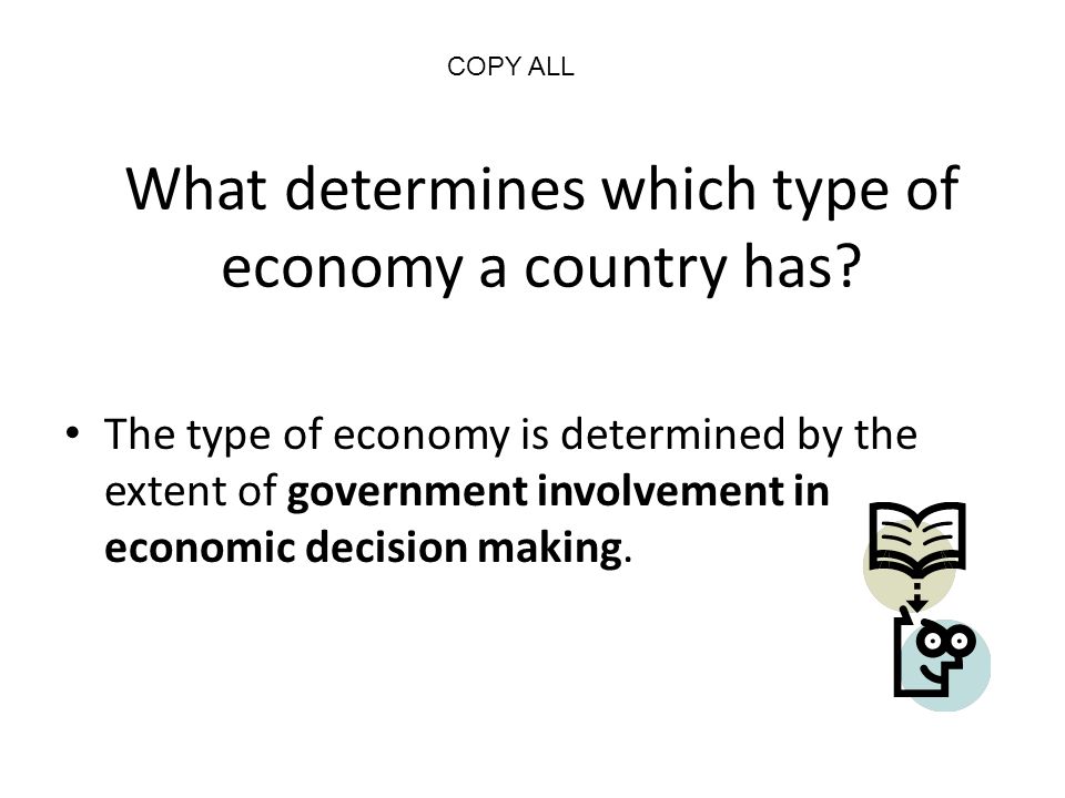 What determines which type of economy a country has