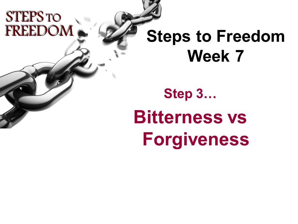Bitterness vs Forgiveness