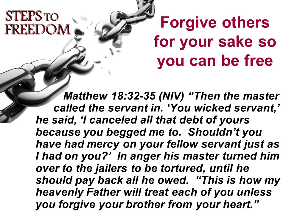 Forgive others for your sake so you can be free