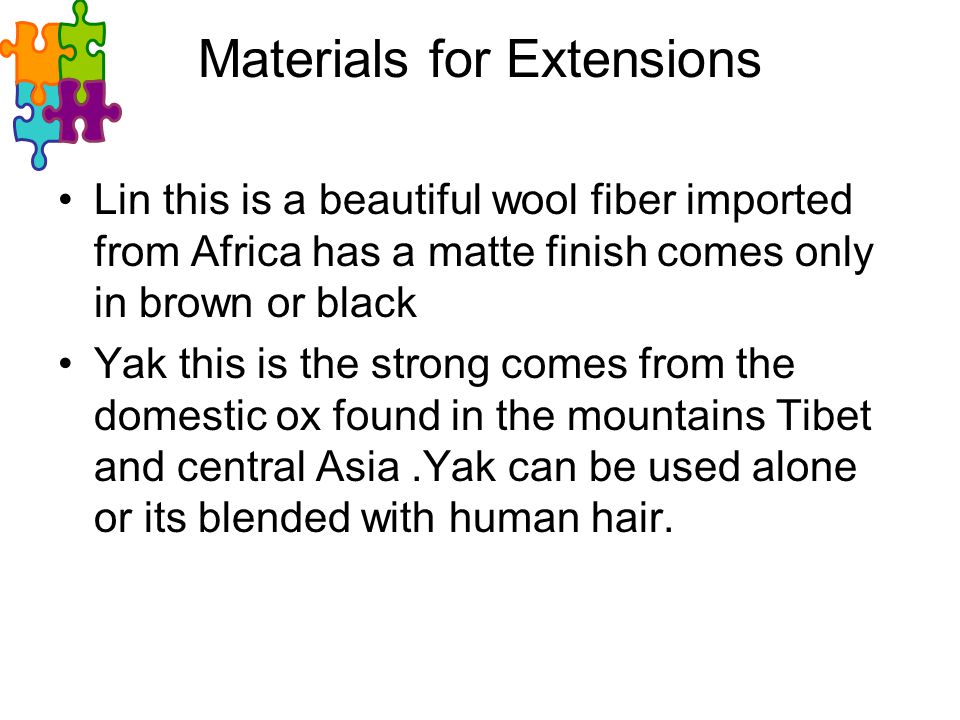 Materials for Extensions