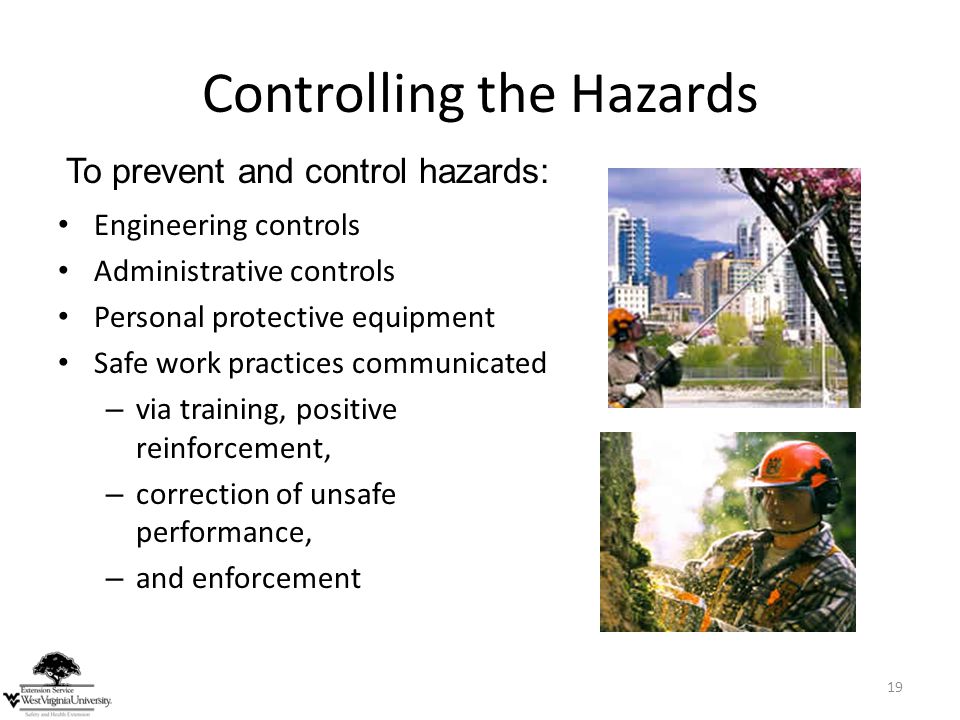 Controlling the Hazards