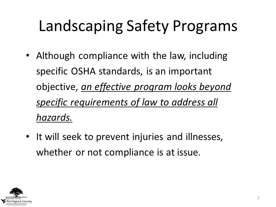 Landscaping Safety Programs