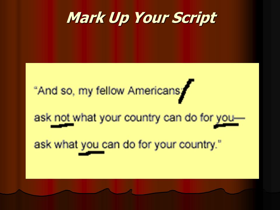 Mark Up Your Script