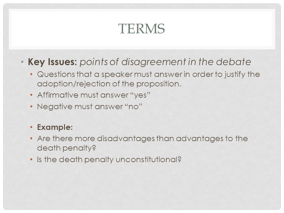 death penalty affirmative and negative