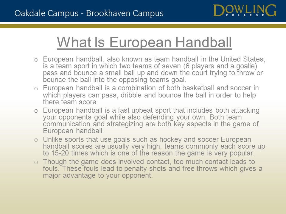 What Is European Handball