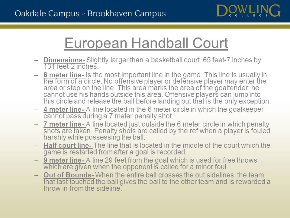 European Handball Court
