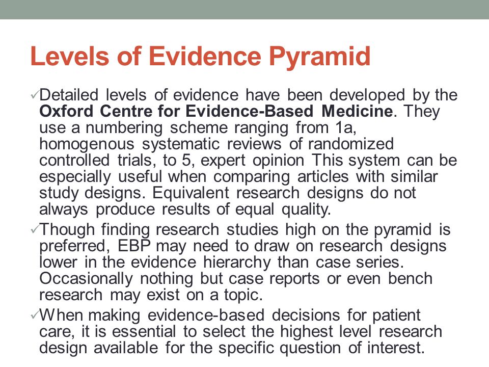 Levels of Evidence Pyramid