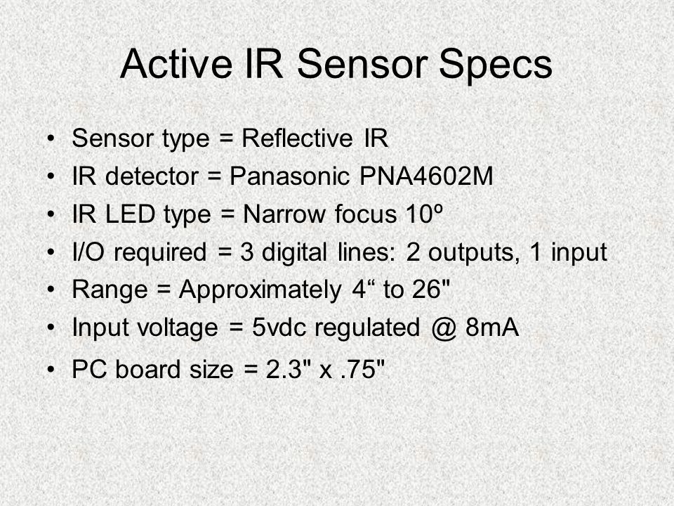 Robot Sensors An Overview Ppt Video Online Download