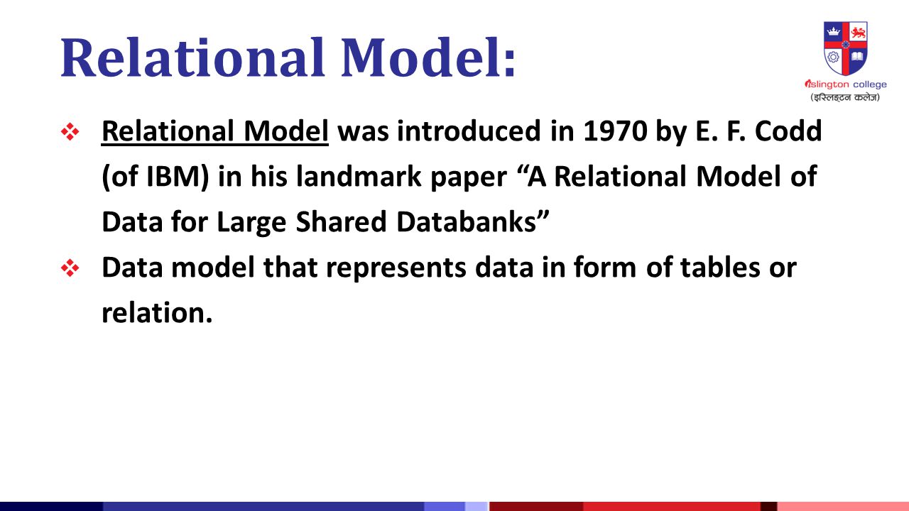 Relational Model: