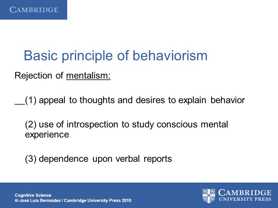 principles of behaviorism