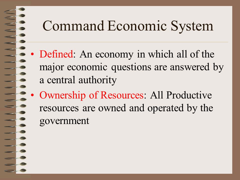 who owns the resources in a command economy