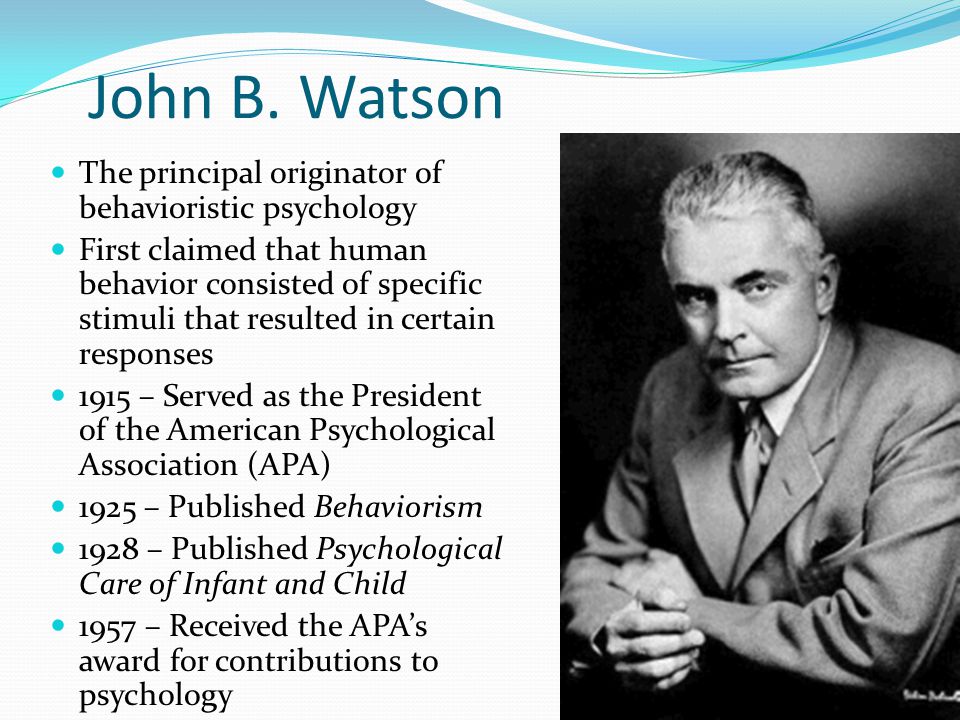 jb watson behaviorism theory