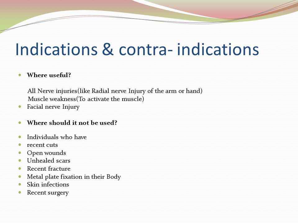 Indications & contra- indications