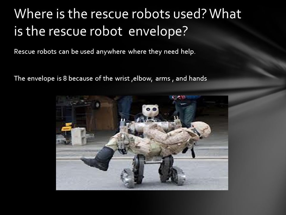 Where is the rescue robots used What is the rescue robot envelope