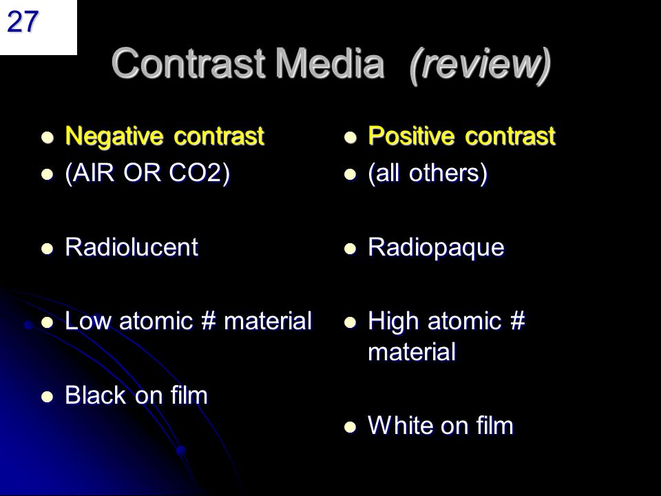 Radiographic Contrast Media - ppt download