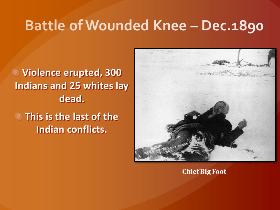 Battle of Wounded Knee – Dec.1890