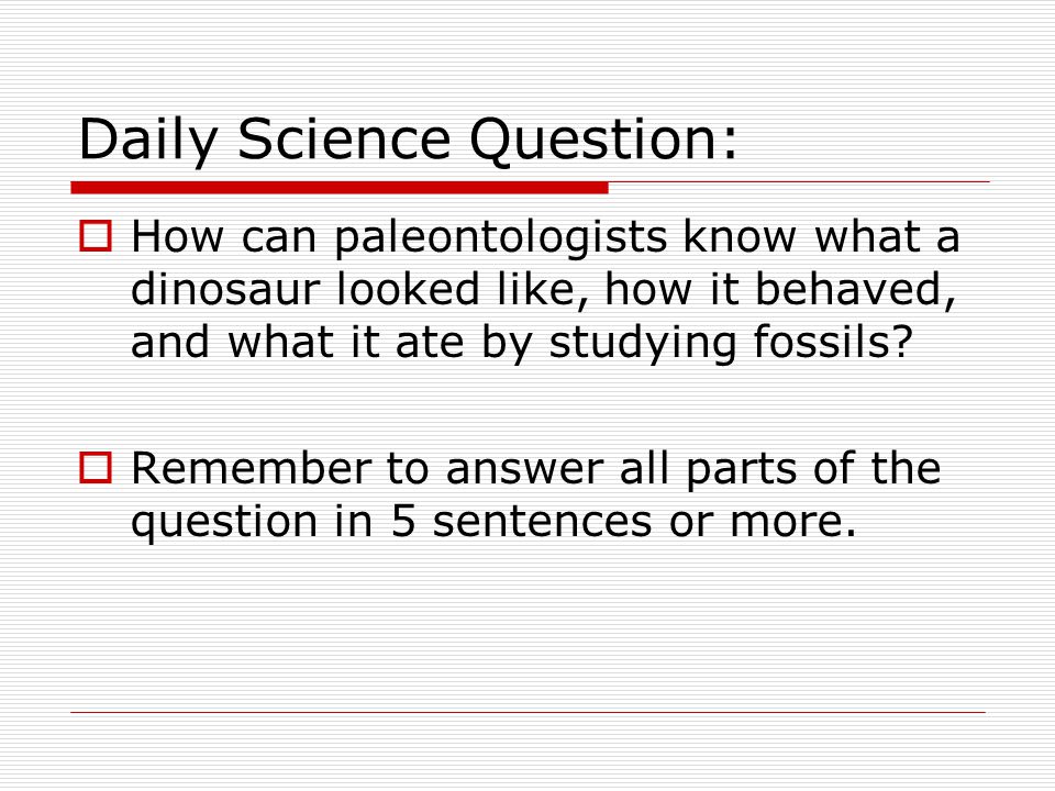 Daily Science Question: