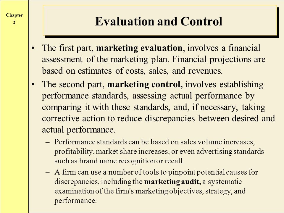 marketing plan evaluation example