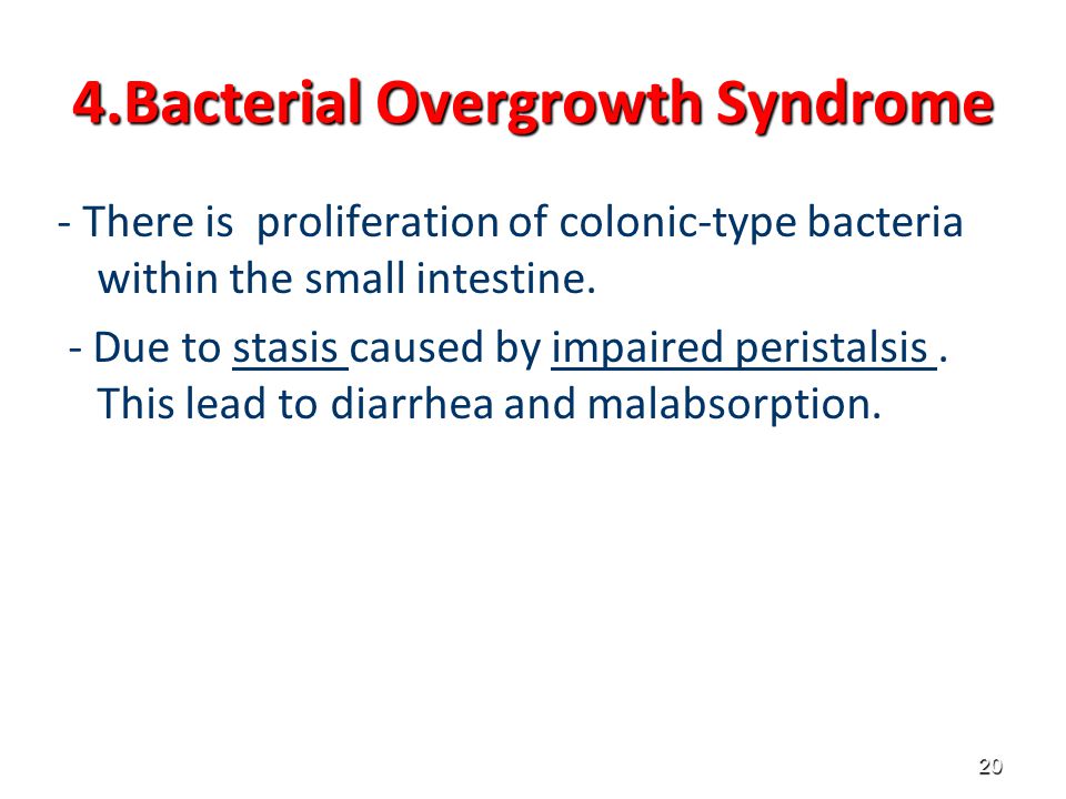 4.Bacterial Overgrowth Syndrome