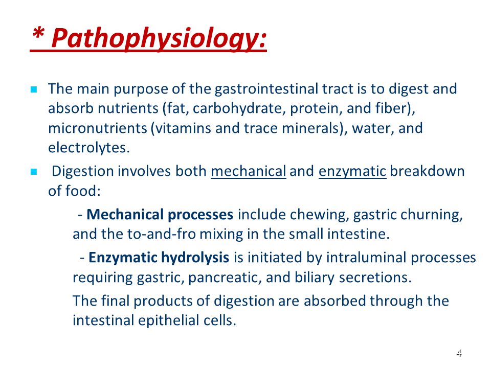 * Pathophysiology: