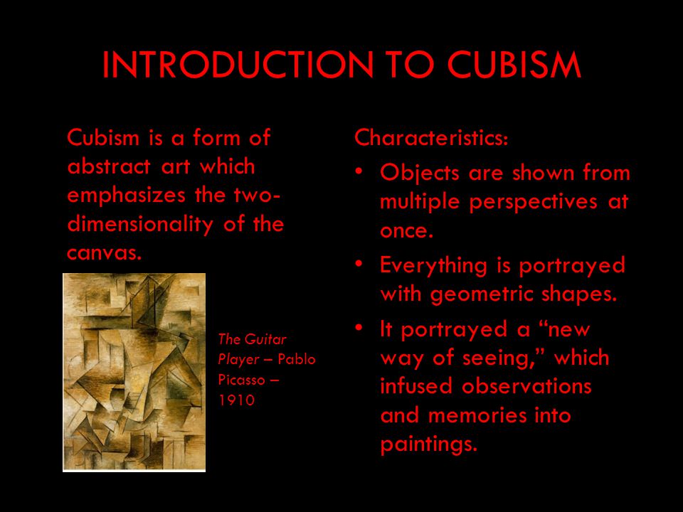 INTRODUCTION TO CUBISM