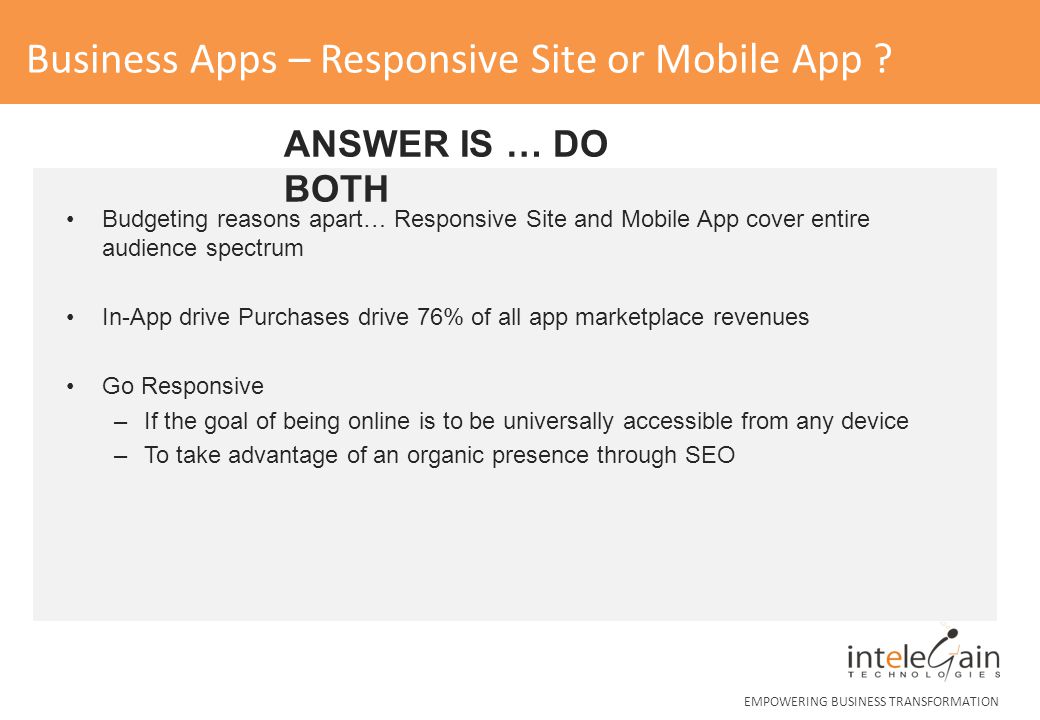 Business Apps – Responsive Site or Mobile App