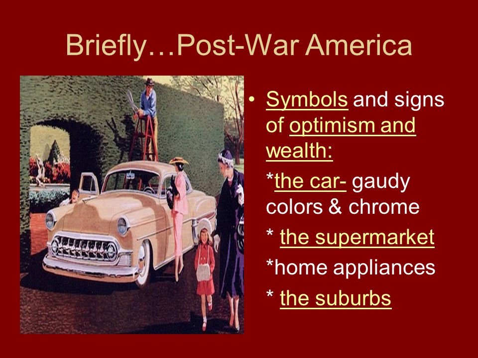 Briefly…Post-War America