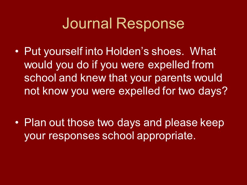 Journal Response