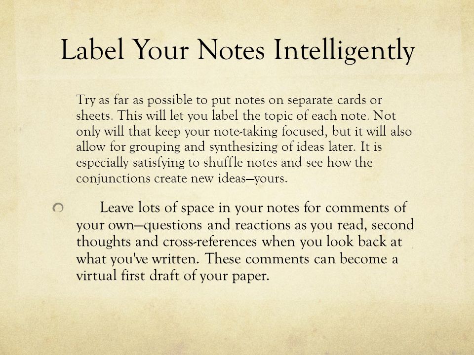 Label Your Notes Intelligently