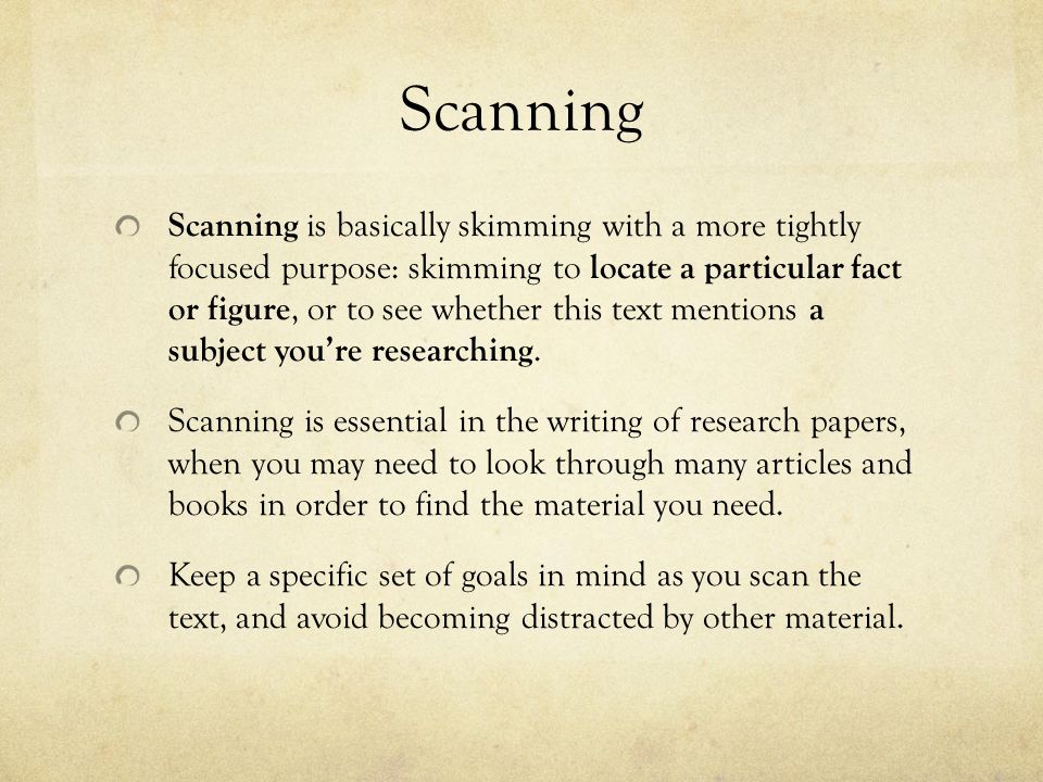 Scanning