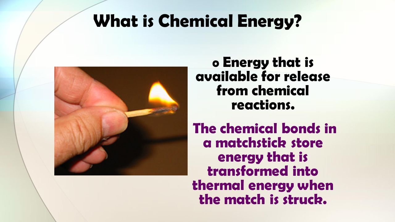 What is Chemical Energy