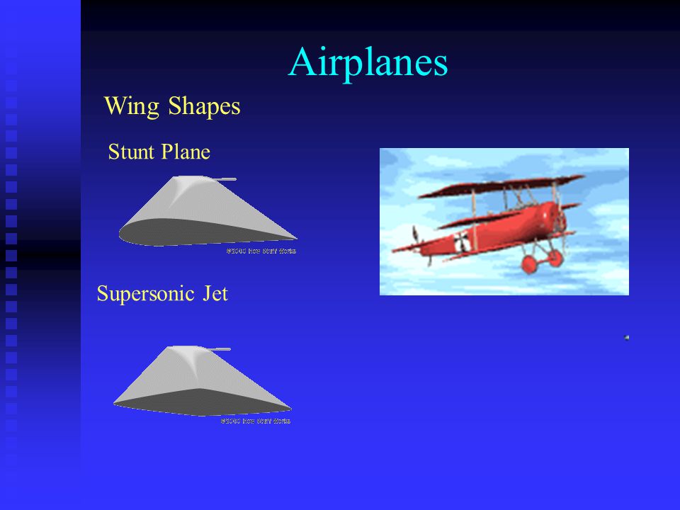 Airplanes Wing Shapes Stunt Plane Supersonic Jet