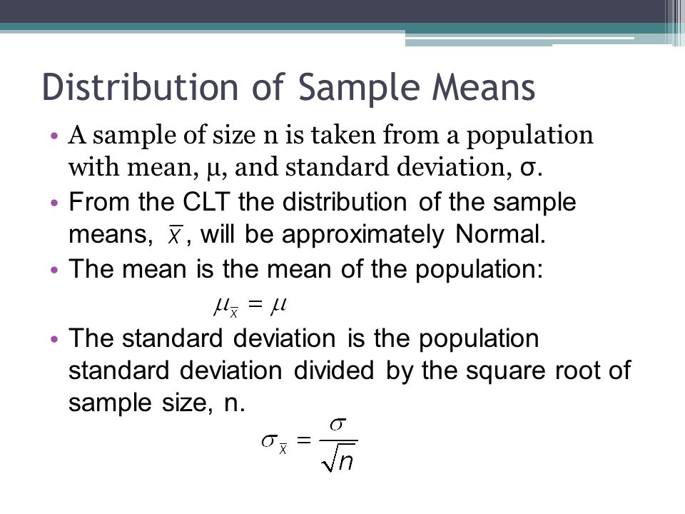 Distribution of Sample Means