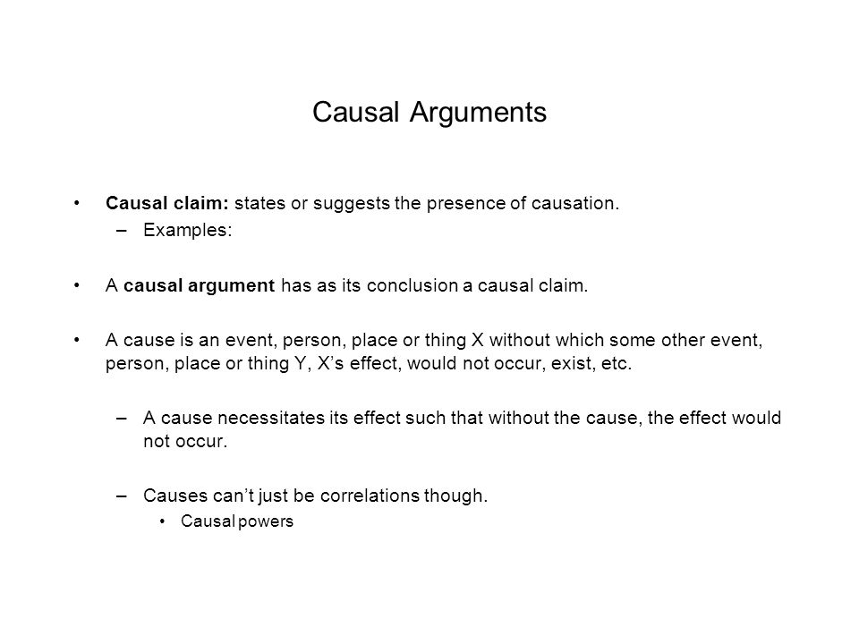 causal argument examples