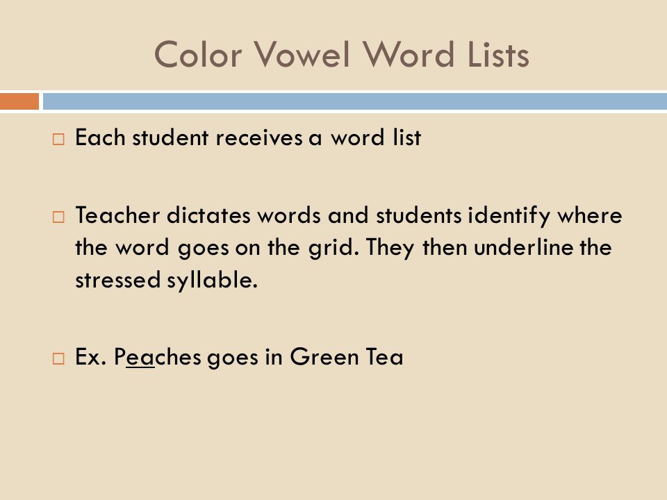 Color Vowel Chart Cards