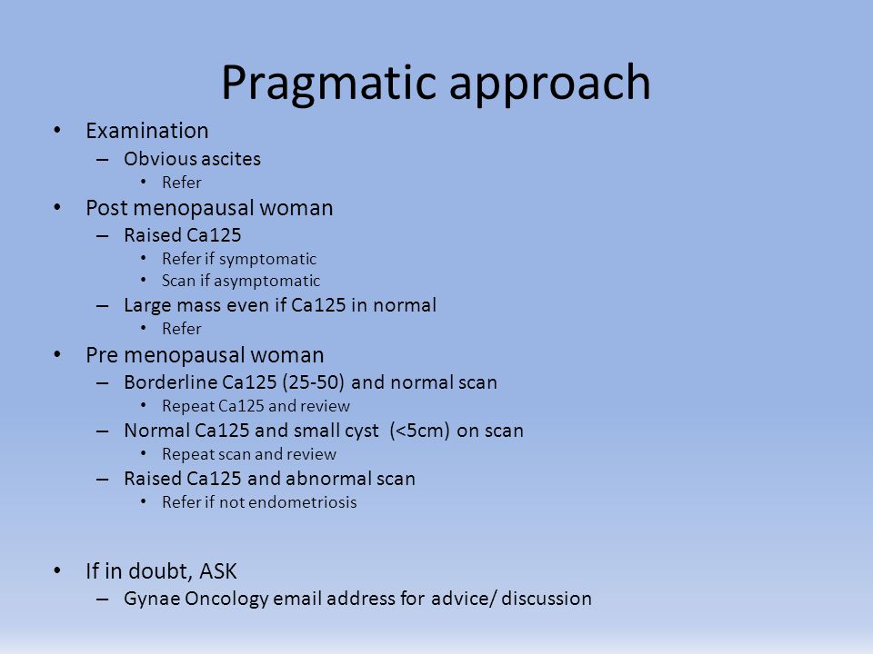 Pragmatic approach Examination Post menopausal woman