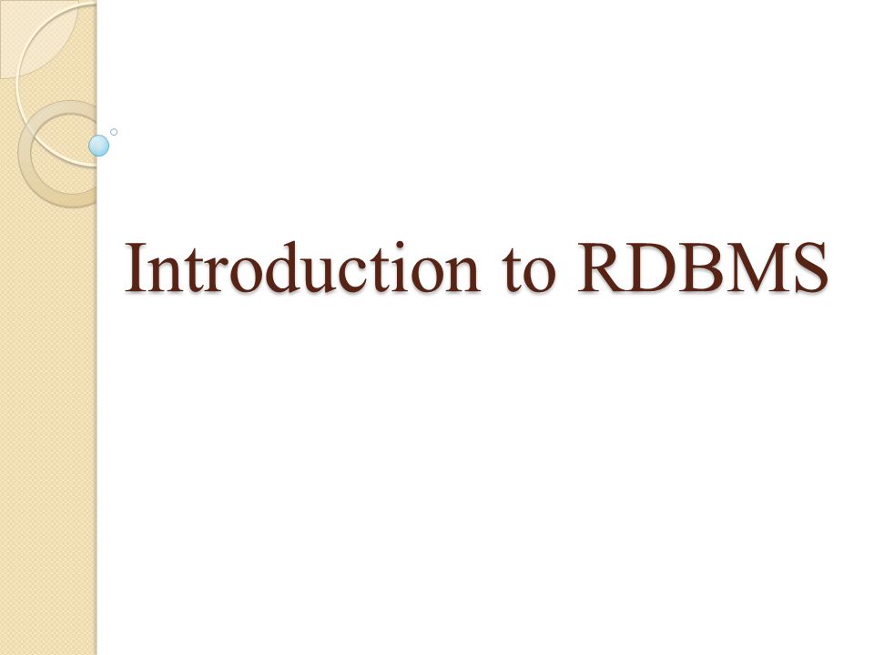 Introduction to RDBMS. - ppt download