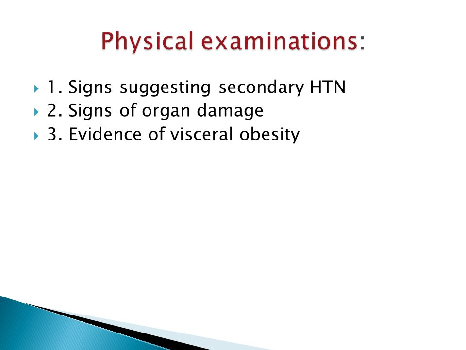 Physical examinations: