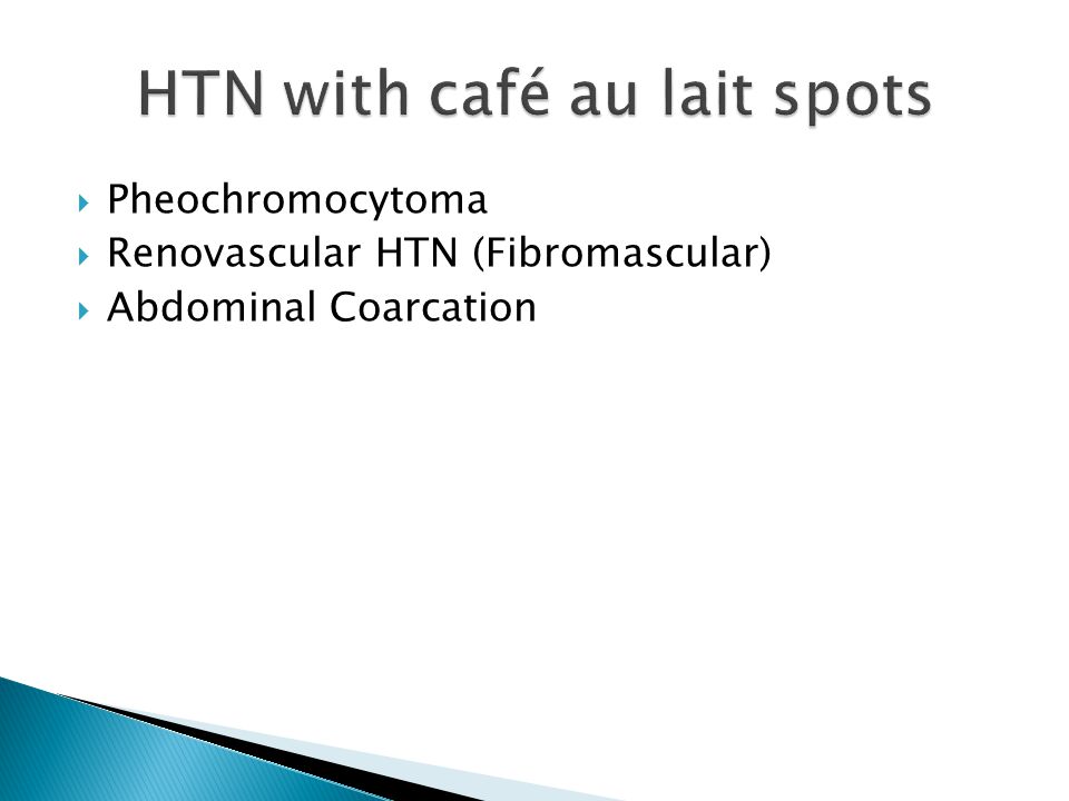 HTN with café au lait spots