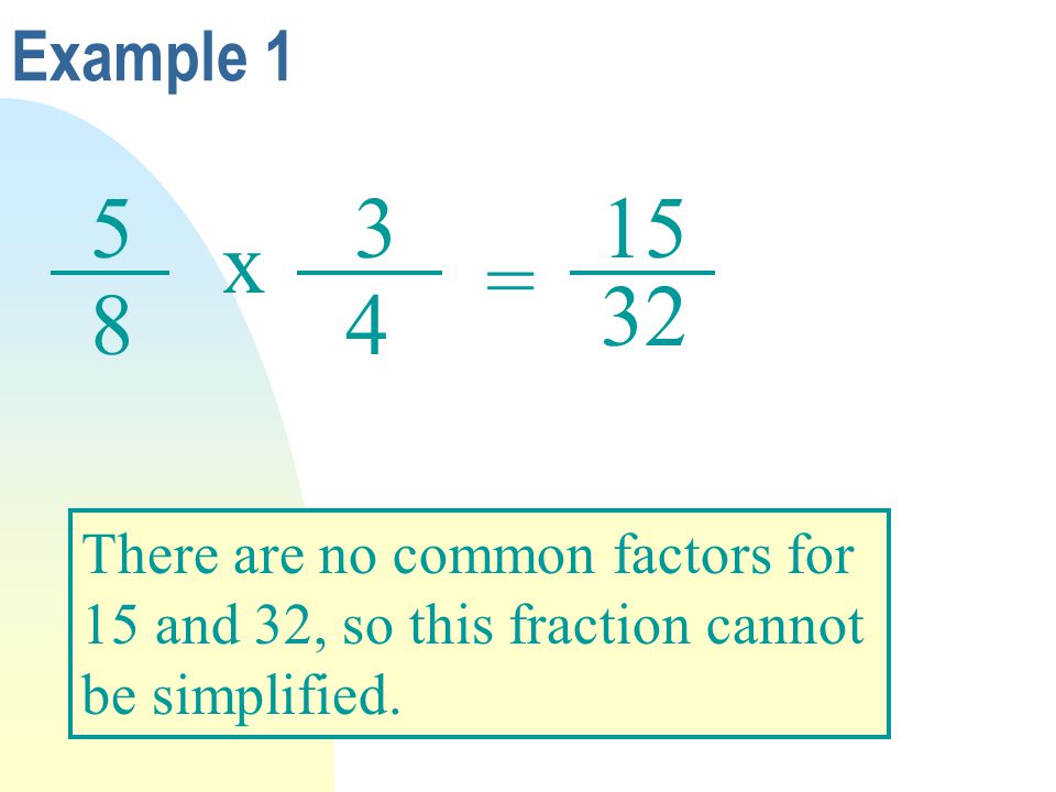 Example x. =