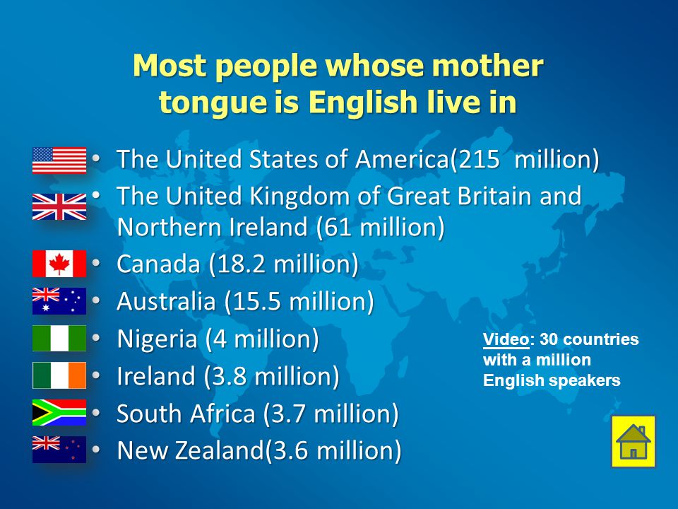 English-speaking countries - ppt video online download