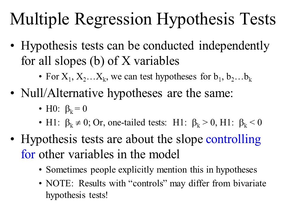 alternative hypothesis for multiple regression