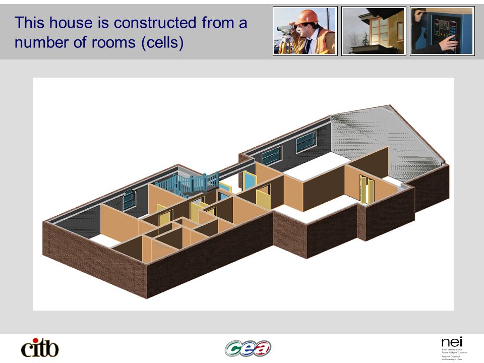 This house is constructed from a number of rooms (cells)