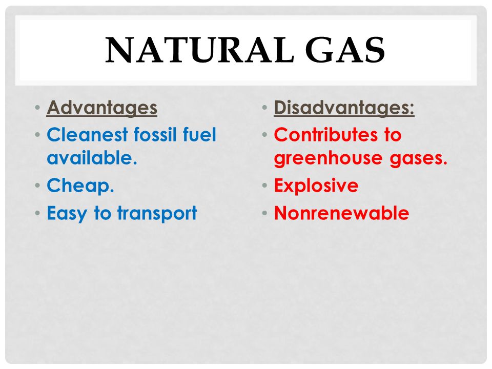 disadvantages of gas energy