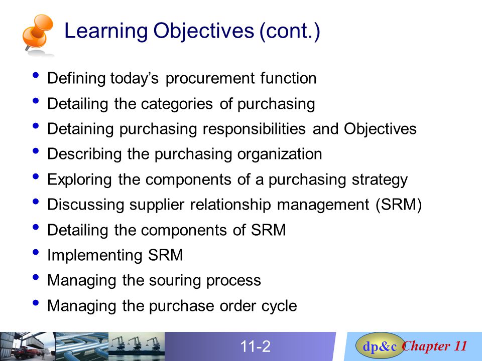 objectives of purchasing management