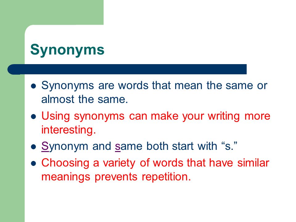Synonym Antonym E Lesson Kathleen M Samulski Wayne State University Ppt Video Online Download Synonym Antonym E Lesson Kathleen M Samulski Wayne State University Ppt Video Online Download